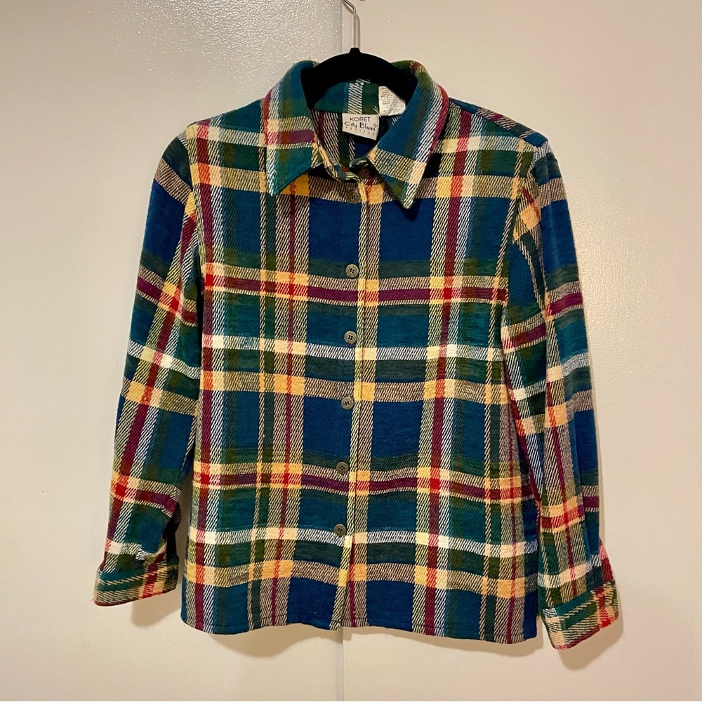 Vintage Koret Plaid Cabin Core - 90s Shirt Jacket Shacket Small